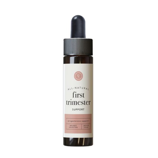 Healthy levels of progesterone are imperative to successfully sustain a pregnancy. Rowe Casa created these all-natural First Trimester Support | 10 Ml drops to support your progesterone levels during your first trimester and give our Rowe Casa mommas the boost they need to keep their sweet babies healthy and growing strong.