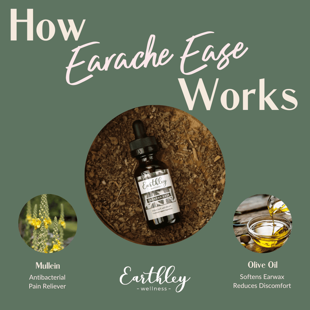 We love this Earache Ease by Earthley. Ear discomfort can be incredibly painful. We wanted to make a product that supported your ears when you need it! Sinus pressure, teething, swimmer’s ear, and other ear problems can all cause discomfort. Earache Ease is the go-to, all-natural product for ear support!