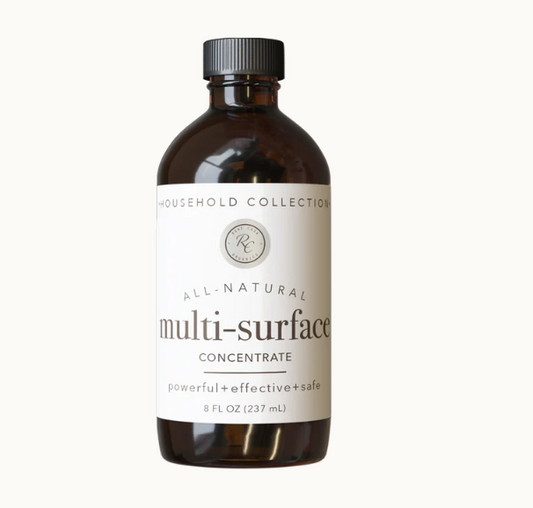 This amazing all-purpose Multi-surface Cleaner Concentrate | 8 Oz by Rowe Casa uses a powerful, germ-killing essential oil blend to effectively clean your home without harmful chemicals found in most store-bought cleaners. Our cleaner will leave your house smelling fresh and clean!