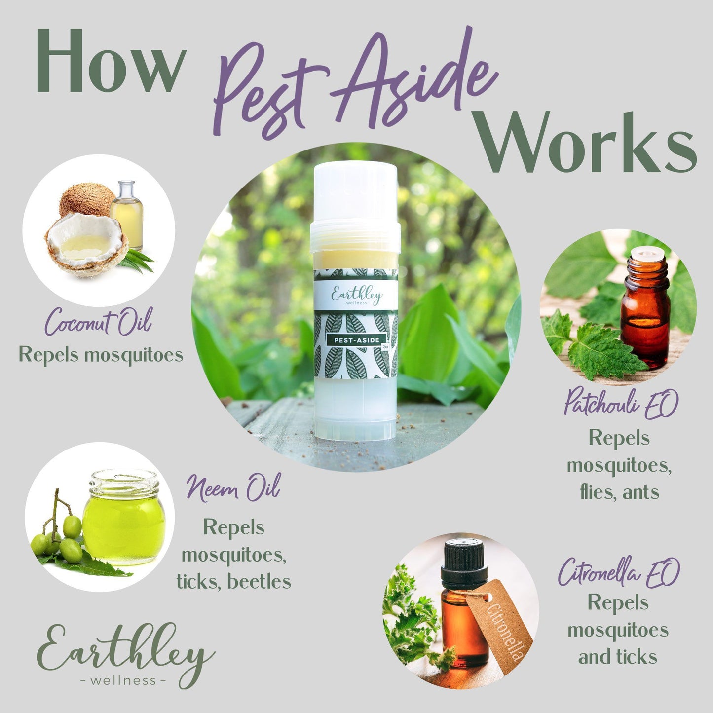 This Pest Aside - 2oz Stick by Earthley contains a blend of coconut and neem oil, candelilla wax, and insect-repelling essential oils to create the ultimate salve for bug bite prevention. Unlike sprays, it won’t spill or leak, and there’s no nasty fumes to inhale. A little bit goes a long way, which makes this salve stick cost-effective. It’s mess-free and safe for the whole family 6 months+.