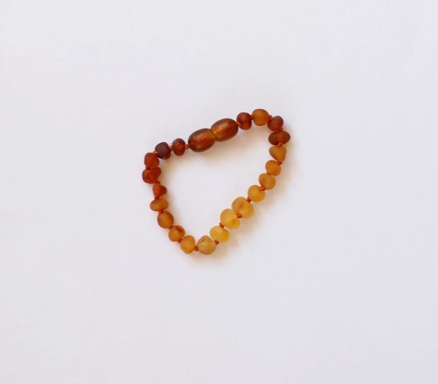 Raw Baltic Amber + Sunflower || Anklet or Bracelet