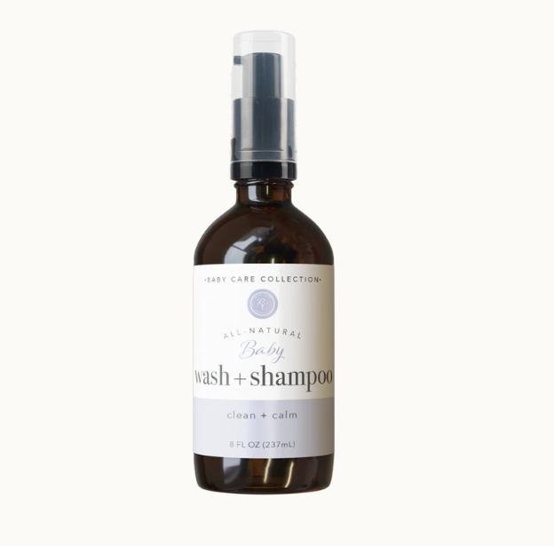 This gentle Baby Wash & Shampoo | 8 Oz by Rowe Casa gently cleanses the littles of babes while protecting their delicate skin. Free from harmful ingredients and false fragrances, your baby will smell fresh and clean as 100% pure, therapeutic grade essential oils lavender and chamomile help to calm your baby for a good night’s rest.