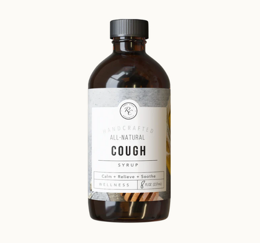 This Cough Syrup | 8 Oz by Rowe Casa is a great all-natural alternative when you don’t want the added sugars, artificial ingredients, and chemical additives found in conventional cough syrups. The essential oils in this recipe will help soothe the throat, boost the immune system, and settle all types of cough.
