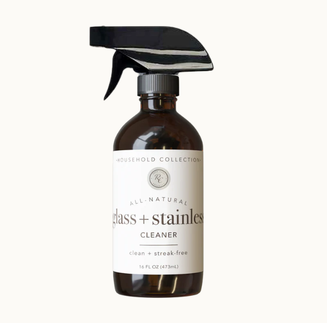 This Glass + Stainless Cleaner | 16 Oz by Rowe Casa is an effortless way to clean your dirty glass, mirrors and appliances to streak-free perfection! Dirt, fingerprints, and water spots don’t stand a chance.