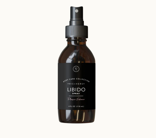 Use this Libido Spray | 4 Oz by Rowe Casa to enhance sensuality and libido as 100% pure, therapeutic grade essential oils help you unwind & receive more pleasure in intimate moments.