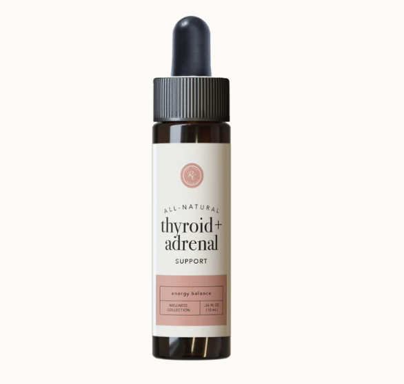 We love this Thyroid + Adrenal Support | 10 ml by Rowe Casa. The thyroid and adrenal glands work together to produce essential hormones needed throughout your body. Unfortunately, with our hectic lives, so many of us live in a state of chronic stress which is tightly linked to adrenal and thyroid issues. This special blend will keep them both supported to work optimally.