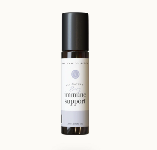 We love this Baby Immune Support | 10 ml by Rowe Casa. The 100% pure, therapeutic grade essential oil wellness blend is gently diluted for the littlest of babes and is packed with antiviral, antibacterial, antiseptic, and antifungal properties that can help effectively fight against outside invaders that try to attack the body. It can be used reactively or proactively to help support a healthy immune system.