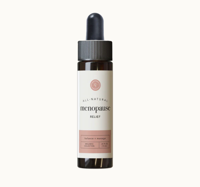 This Menopause Relief | 10 ml by Rowe Casa is a power-packed hormone supporting blend that offers a natural way to help reduce hot flashes, night sweats, dry skin, and bloating, while also assisting with better sleep.