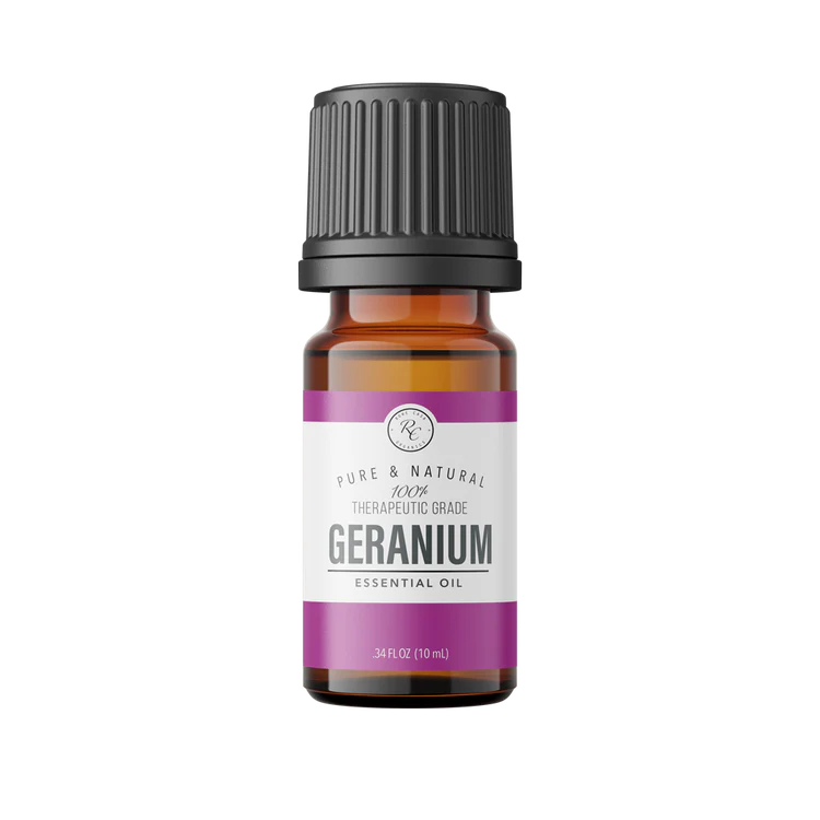 This Geranium | 10 Ml by Rowe Casa is floral, sweet, and herbaceous. Can help to reduce stress, depression, and anxiety. Uplifts and balances emotions.