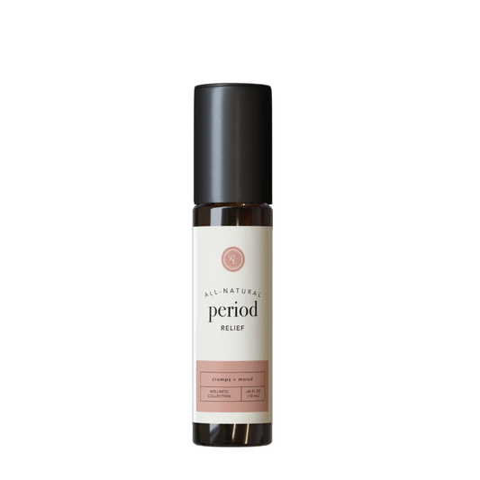 This Period Relief | 10 Ml by Rowe Casa is a 100% pure, therapeutic grade essential oil hormone support blend was formulated to bring all-natural relief for the unpleasant symptoms that may come with menstruation&nbsp;such as: painful cramps, bloating, mood swings, headaches, lack of energy, joint pain, heavy menstruation, and intense cravings.