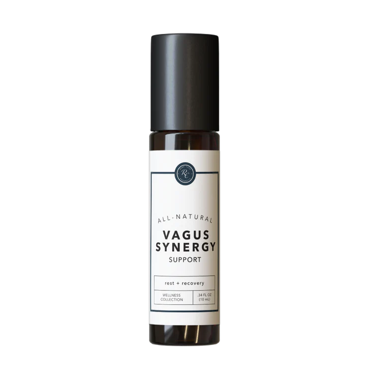This 100% pure, therapeutic grade Vagus Synergy Support by Roww Casa is a wellness support blend formulated to help aid in easing stress, support digestion, boost energy and focus, and support the cardiovascular system as it works to ground and bring rest to the nervous system and vagus nerve.