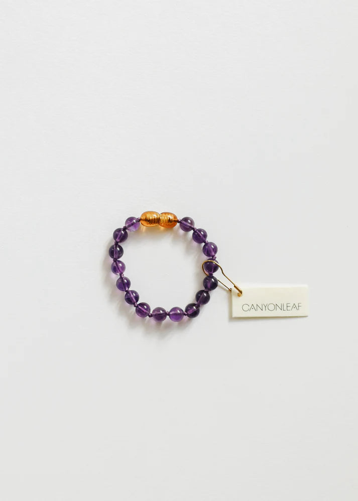 Pure Gemstone + Amethyst || Anklet or Bracelet 7"