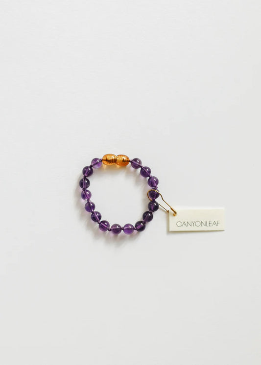 Pure Gemstone + Amethyst || Anklet or Bracelet 7"