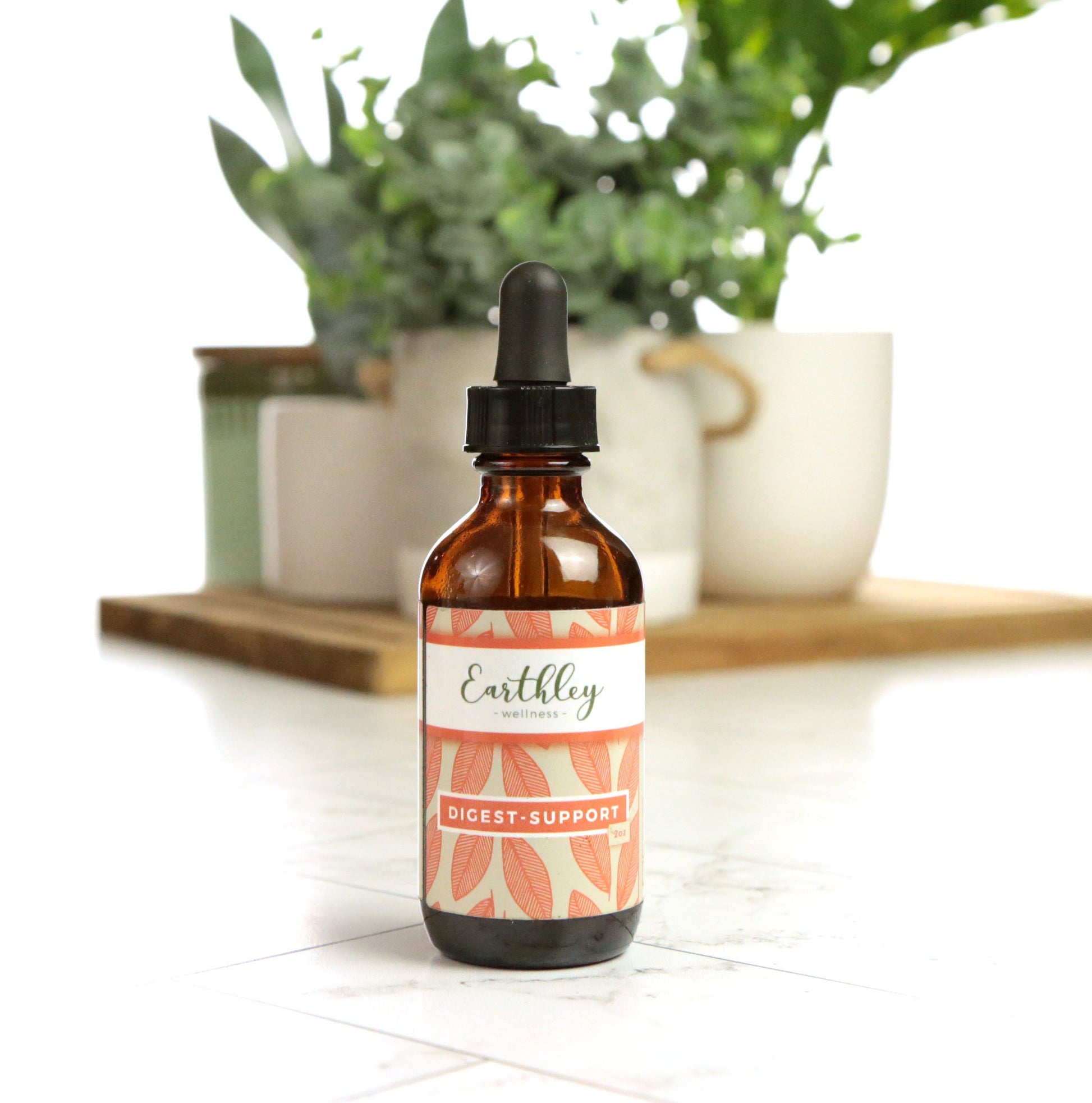We love this Digest Support - 2oz by Earthley. Bitter herbs have been used for decades as digestive support tonics. Bitter and sour flavors promote the secretion of digestive juices that improve the digestive process. Modern diets typically avoid these flavors, so we don’t get what our digestive system needs. When food isn’t digesting properly, it can lead to gas, bloating, elimination issues, and poor nutrient absorption. Our bitters may help!