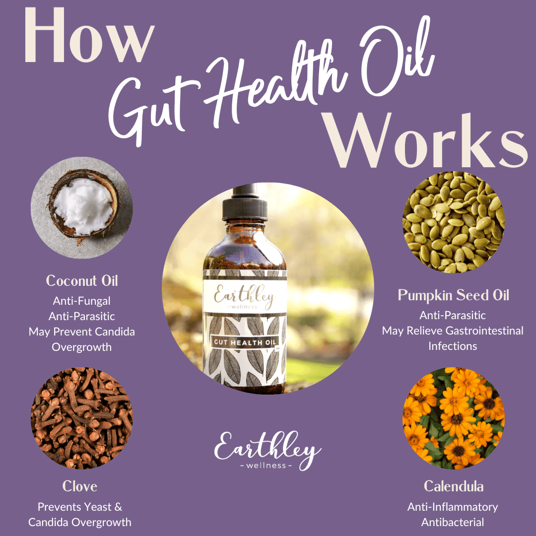 This Gut Health Oil - 2oz by Earthley was created to help detox your gut for improved health. Each ingredient was chosen for its gut health benefits.