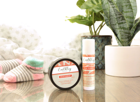 We love this Milk Flowin' Salve - Stick by Earthley. Many women experience sore spots, plugged ducts, redness, and pain in their breasts at some point during their nursing journey. Don’t suffer! Use Milk Flowin’ Salve to help promote lymphatic health and keep that milk flowin’ freely.