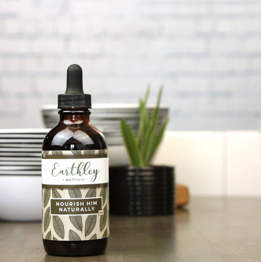 Men need specific nourishment from their vitamins. Nourish Him Naturally - 4oz by Earthley was formulated as an herbal multivitamin with the everyday needs of men in mind. Nourish Him Naturally was formulated specifically for men to encourage heart and prostate health along with healthy energy levels.