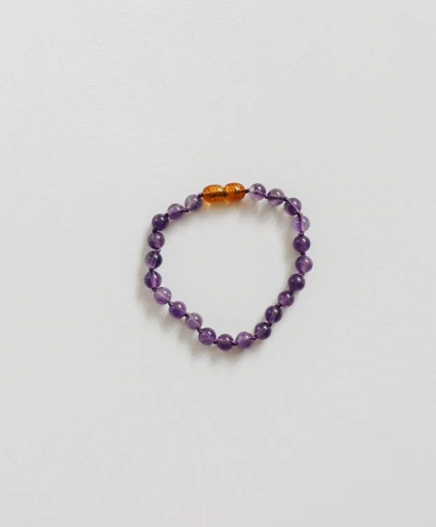 Pure Gemstone + Amethyst || Anklet or Bracelet - Adult 9.5"