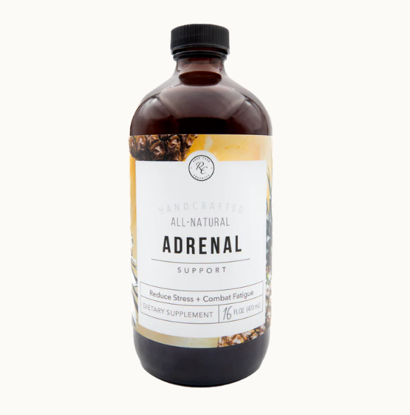This Adrenal Support | 16 Oz by Rowe Casa is a powerhouse tonic formulated to improve adrenal function and combat adrenal fatigue while gently supporting the entire endocrine system. Symptoms of adrenal fatigue can include sluggishness, lack of focus, low energy, and imbalanced mood. They included ingredients that can help combat fatigue, lower cortisol, increase focus, and alleviate stress.