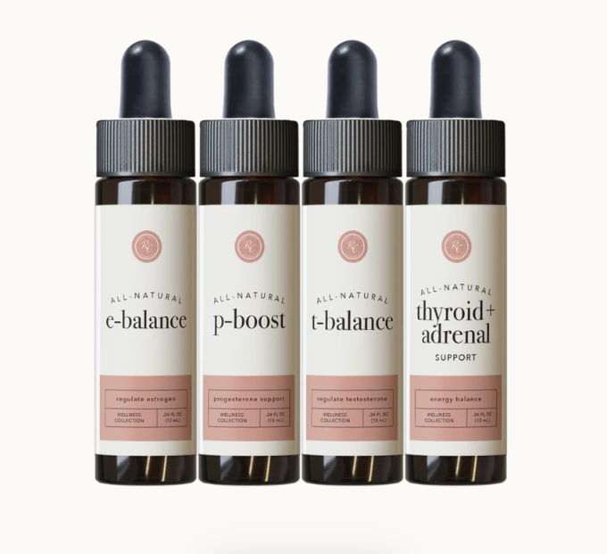 This Women's Hormone Kit by Rowe Casa includes four unique blends to help bring balance to key hormones so that you can thrive. Each blend is formulated with 100% pure, therapeutic grade essential oils that contain properties to help support, balance, and regulate essential hormones.