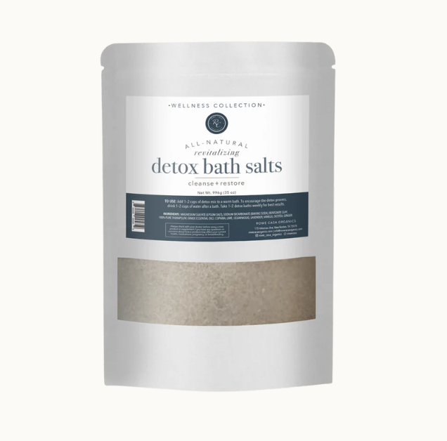 This Detox Bath Salts | 35 Oz by Rowe Casa is a powerful bath salt blend that will help the body to detox while infusing the body with health-boosting magnesium. The Detox Bath Salts are a must-have to help boost the immune system and combat illness as epsom salt supports the flushing out of toxins and bentonite clay helps to pull out impurities from the body. It also offers the added benefits of promoting relaxation, soothing sore and achy muscles, and combating inflammation in the body.&nbsp;