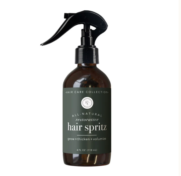 This customer favorite, all-natural Hair Spritz by Rowe Casa is a powerful, restorative solution that stimulates new hair growth and thickness while combating bald, thinning, and brittle hair. It also helps to maintain a healthy scalp while keeping dandruff away.