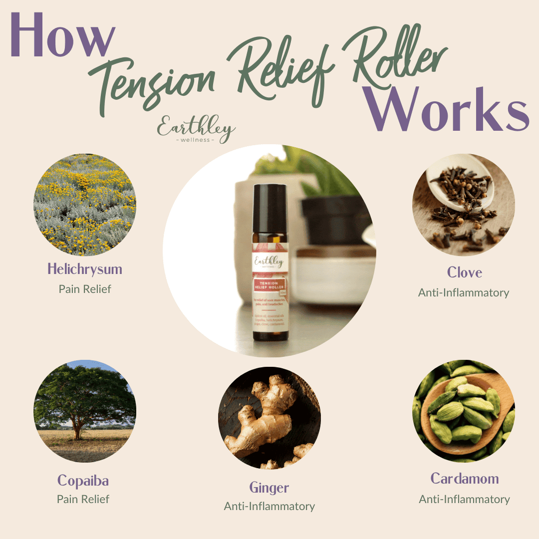 This Tension Relief Essential Oil Roller by Earthley uses a blend of five essential oils that warm muscles to release tension anywhere on the body. Whether it’s a tension headache or backache from sitting at a computer all day, it can help
