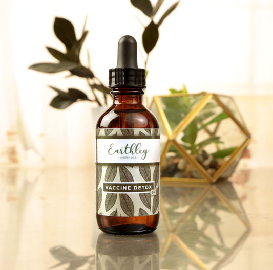 Vaccine Detox by Earthley may help support gut health and immune health issues. Seven herbs in an alcohol and glycerin base may help support natural detox and may help support liver health, gut health, and immune health. This tincture may help improve overall health, which may help improve energy levels from previous well-check visit complications!