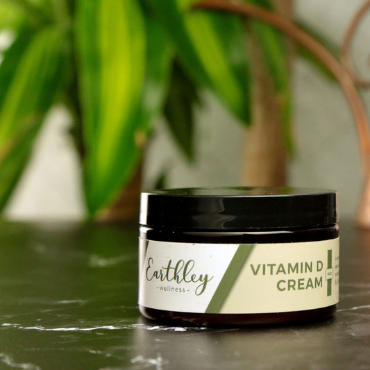 This Vitamin D Cream - 4oz by Earthley combines five ingredients to form a lotion that contains vitamins A and D (and some K2). Studies show that vitamin D is absorbed nearly eight times better topically than orally – making topical vitamin D a perfect, natural way to get the nourishment you need without the taste you don’t want.